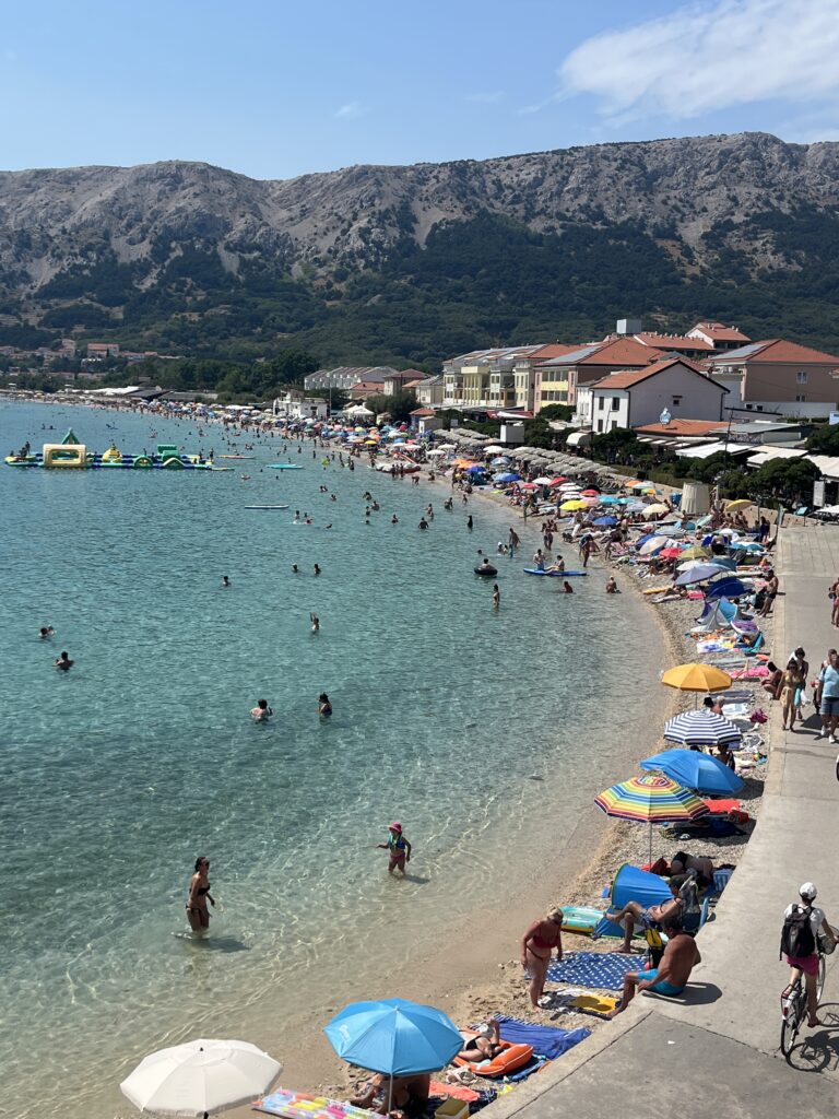 Krk im August - Baska Beach